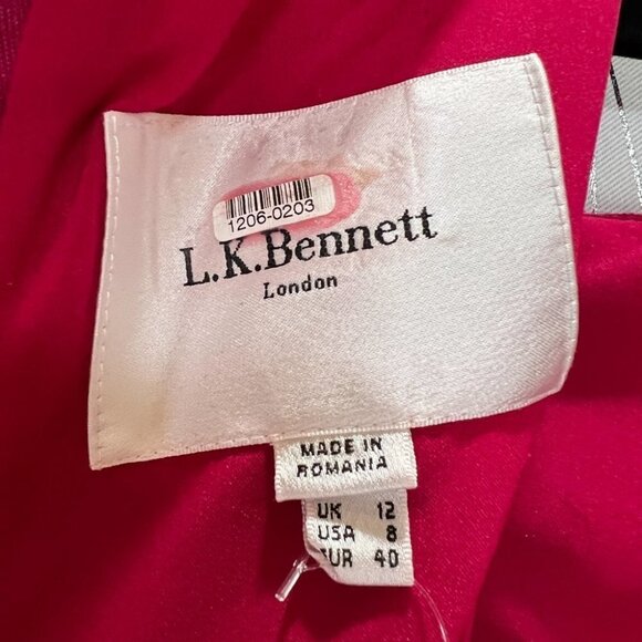 L.K. Bennett Tassa Raspberry Pink Sheath Dress $395 - Picture 8 of 9